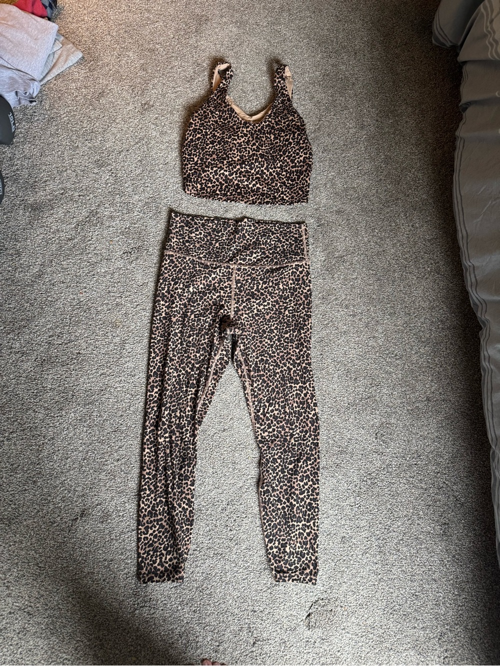 all in motion Leopard Print High-Waist Leggings and Crop Tank - Brown & Black